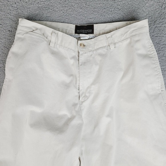 Vintage Weatherproof Khaki Pants Mens Size 34 x 28.5 Beige Straight Leg‎ Chino - Picture 3 of 16
